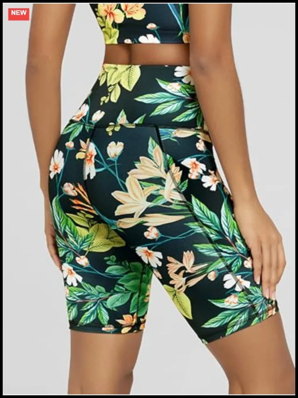 High Waist Biker Shorts with Pockets 4-Way Stretch Yoga Athletic